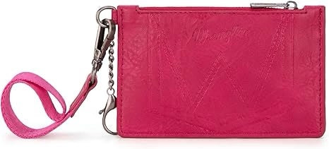 Wrangler Solid Color Key Chain Wristlet Card Wallet