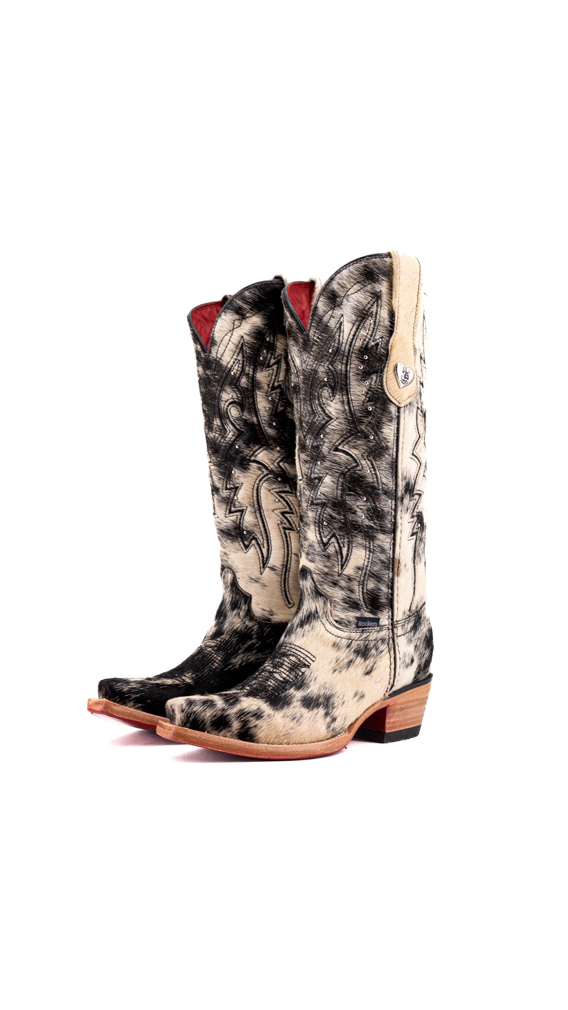 Alexa Cowhide Red Bottom Snip Toe Cowgirl Boot Size 5 Box AW2
