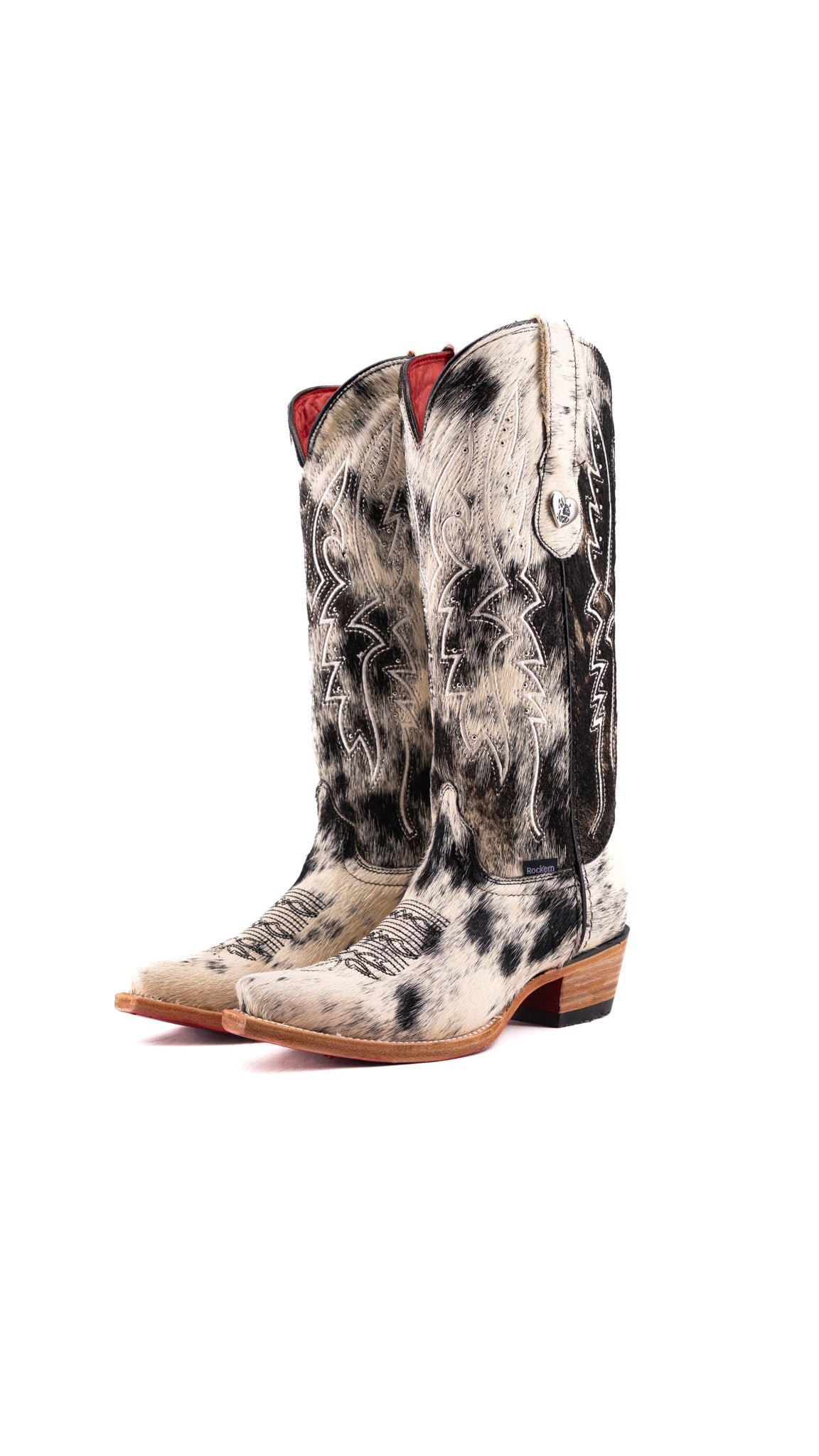 Alexa Cowhide Red Bottom Snip Toe Cowgirl Boot Size 6 Box AW3