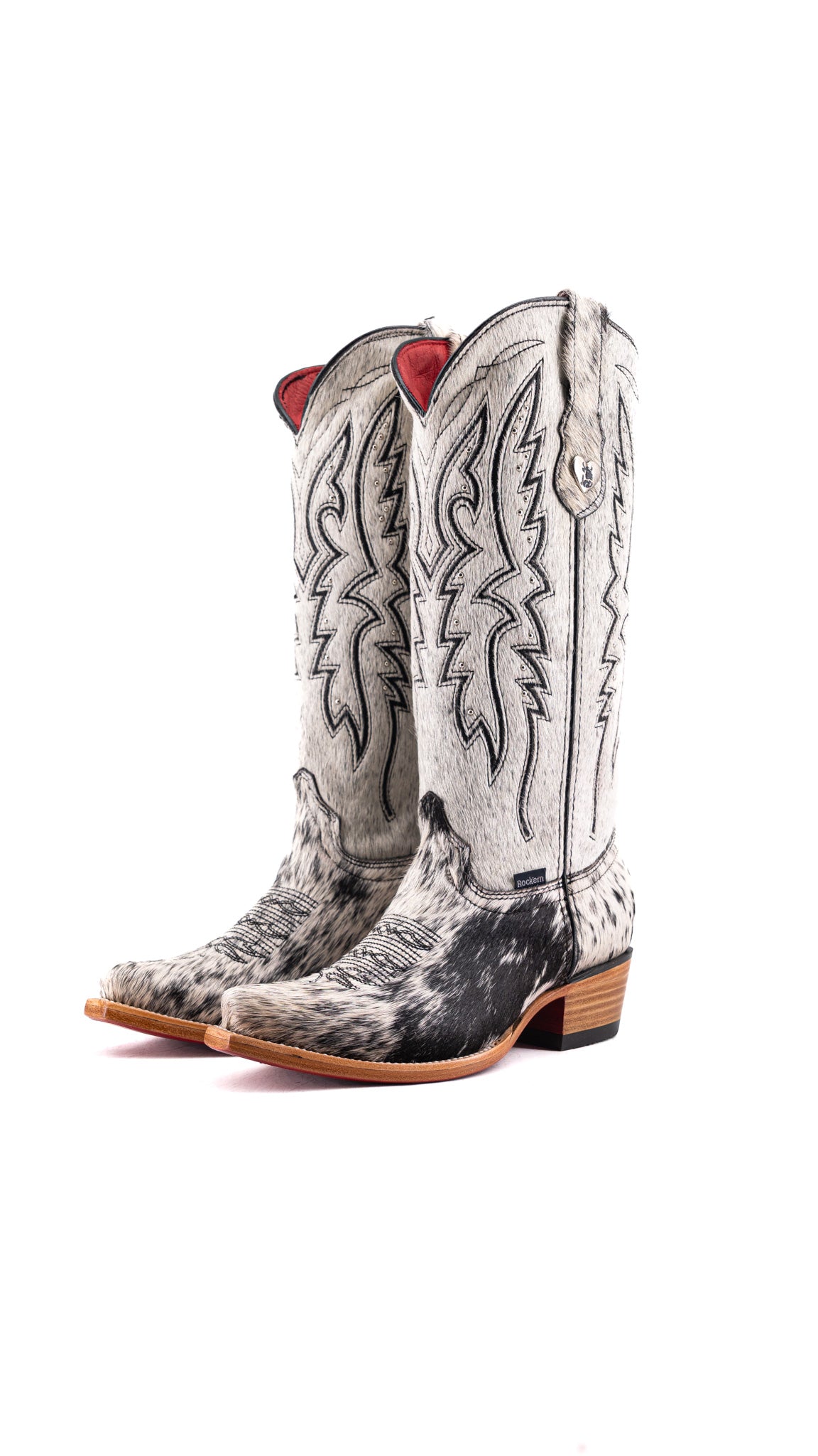 Alexa Cowhide Red Bottom Snip Toe Cowgirl Boot Size 7 Box AW7