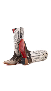 Alexa Cowhide Red Bottom Snip Toe Cowgirl Boot  Size 7.5 Box AW10