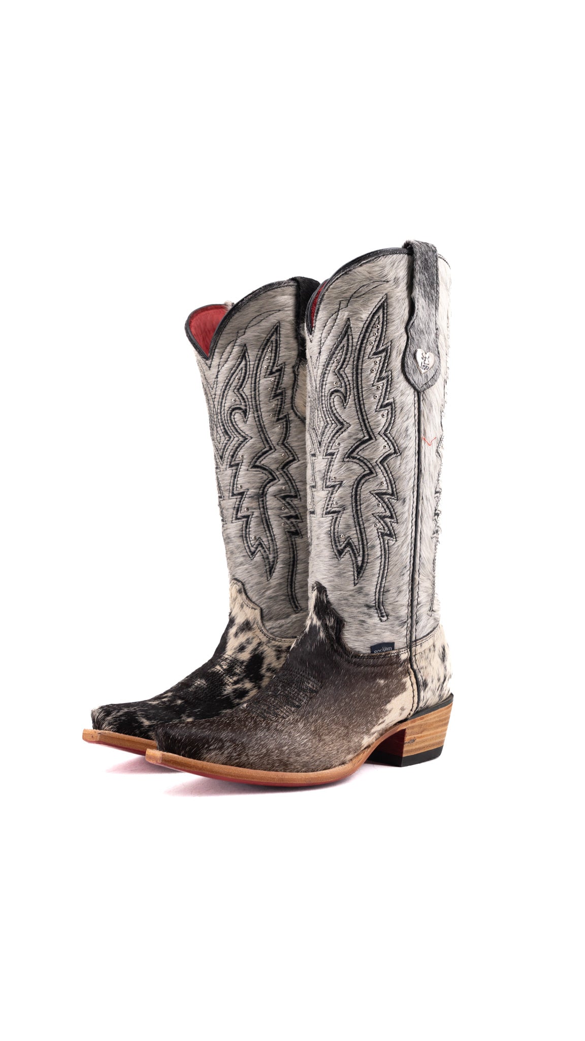 Alexa Cowhide Red Bottom Snip Toe Cowgirl Boot Size 7.5 Box AW11