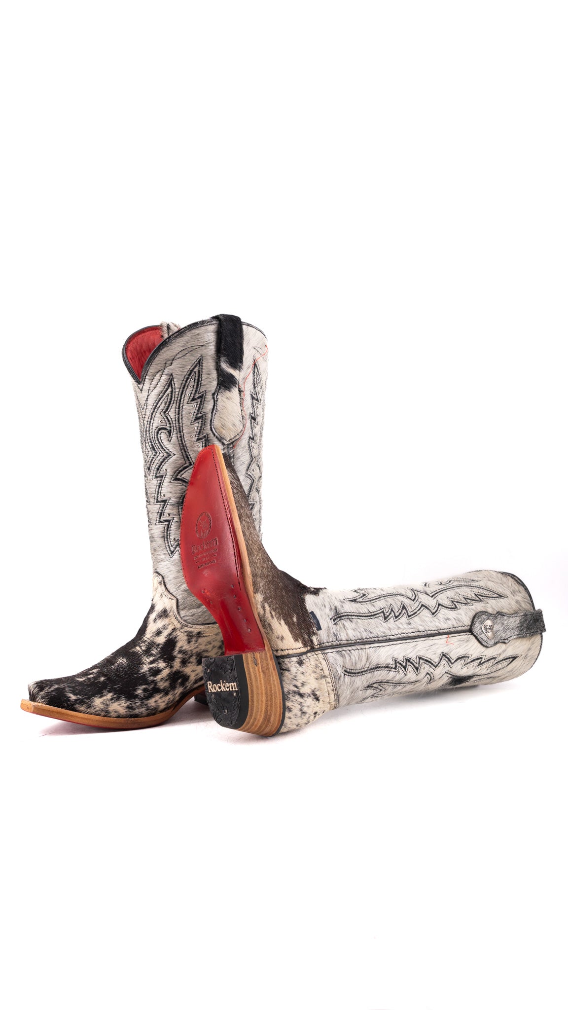 Alexa Cowhide Red Bottom Snip Toe Cowgirl Boot Size 7.5 Box AW11