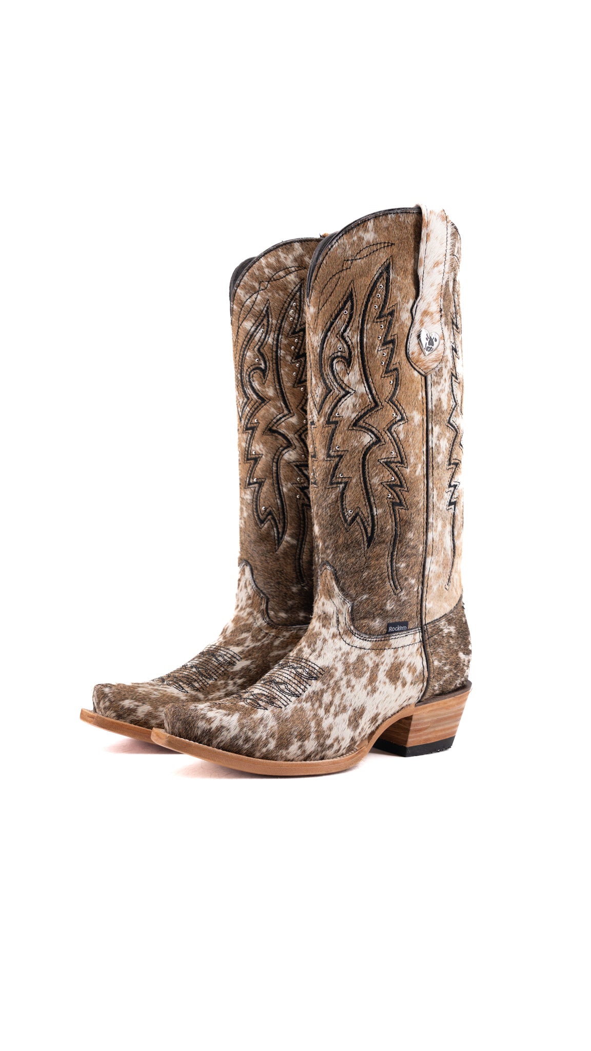 Alexa Cowhide Snip Toe Cowgirl Boot Size 8 Box AW14