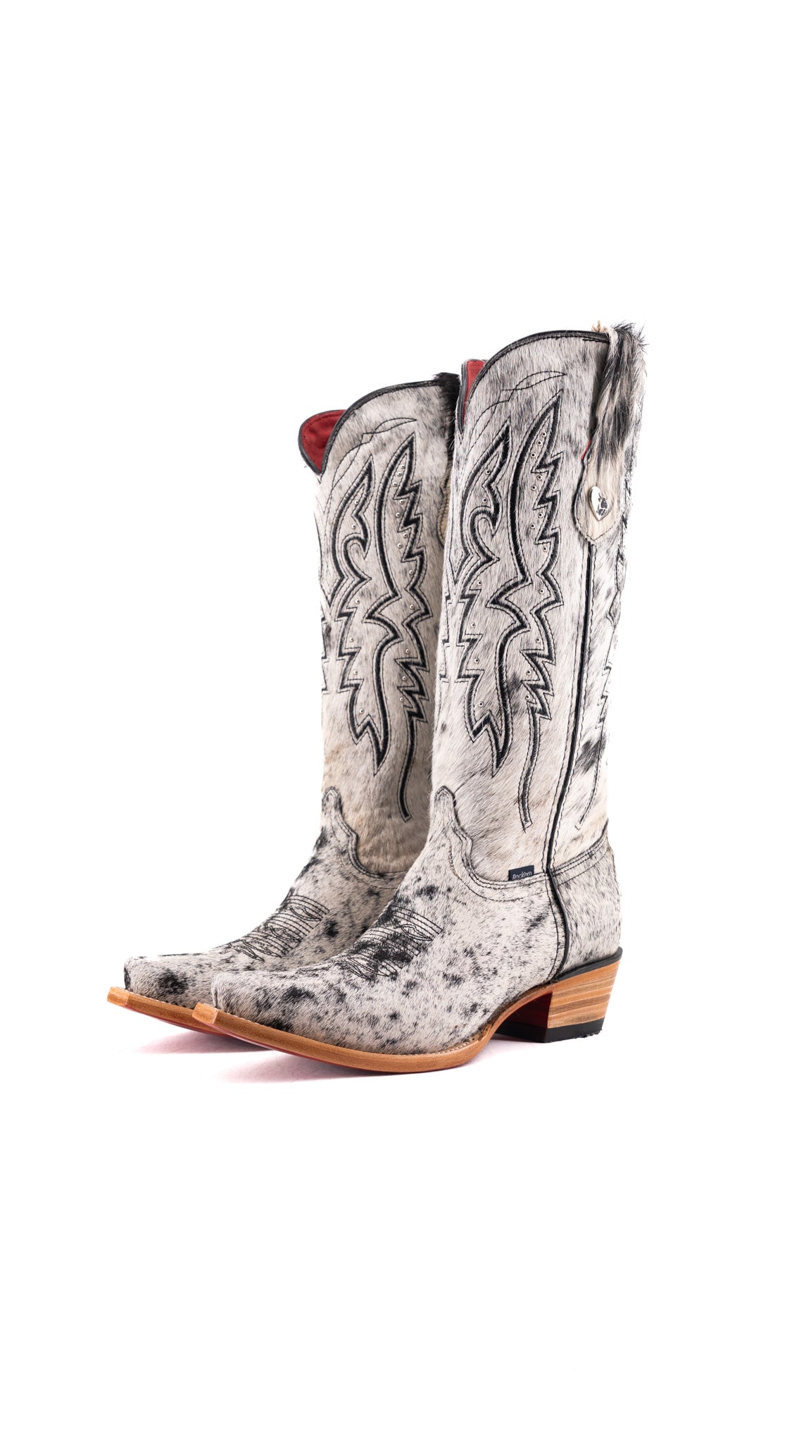 Alexa Cowhide Red Bottom Snip Toe Cowgirl Boot Size 8.5 Box AW16