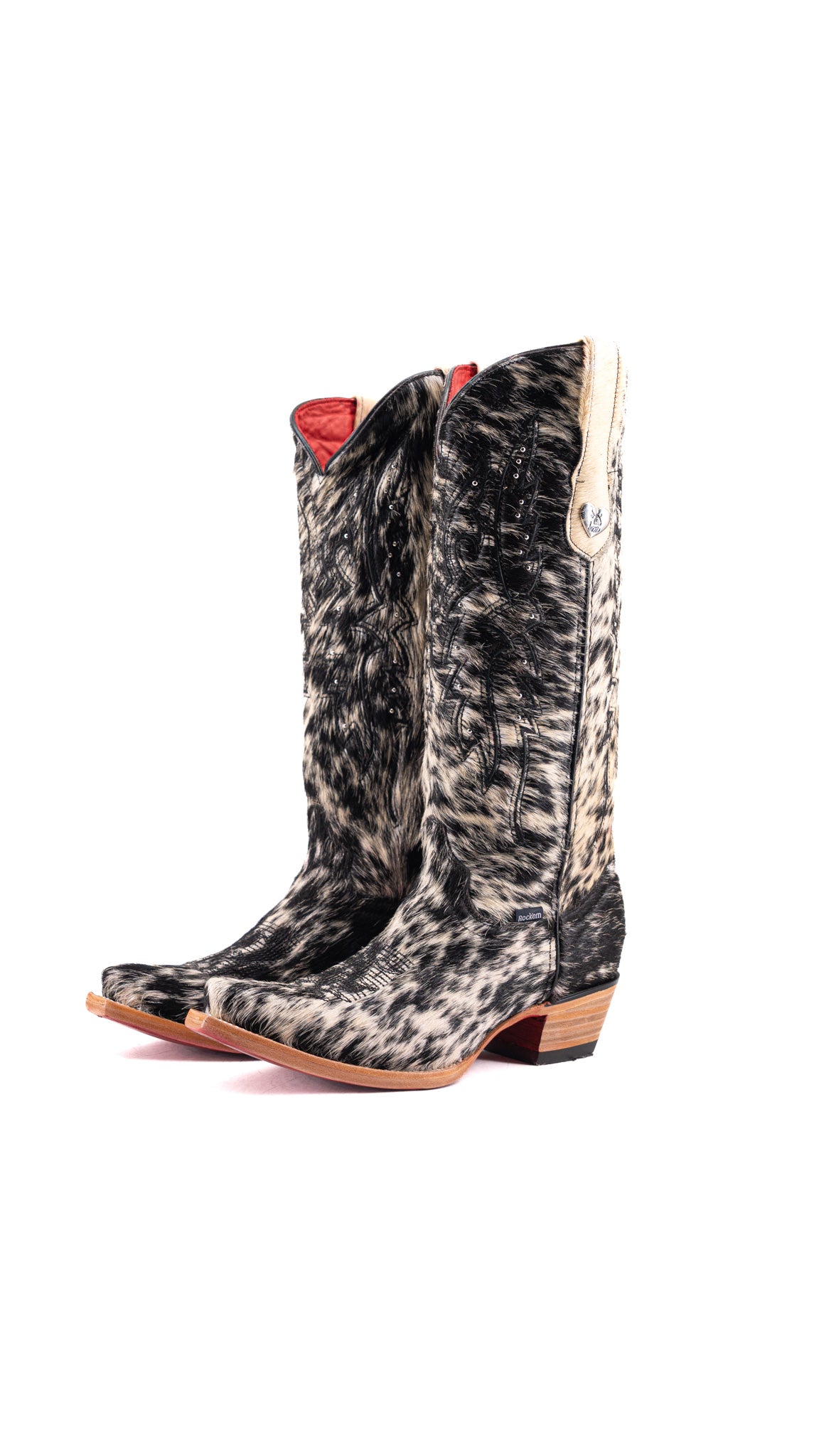 Alexa Cowhide Red Bottom Snip Toe Cowgirl Boot Size 10 Box AW20