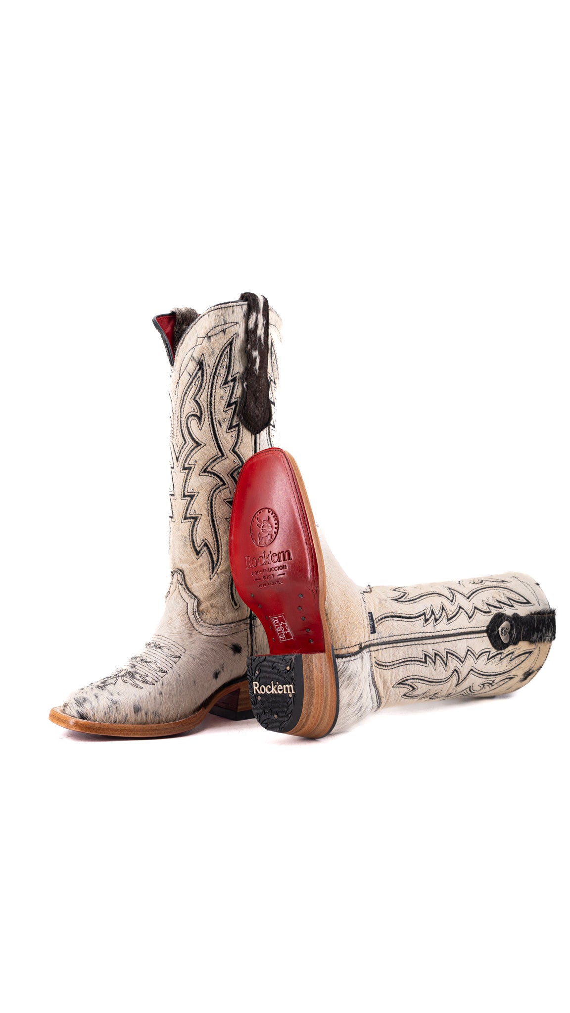 Alexa Cowhide Red Bottom Frontier Toe Cowgirl Boot Size 5 Box AW21