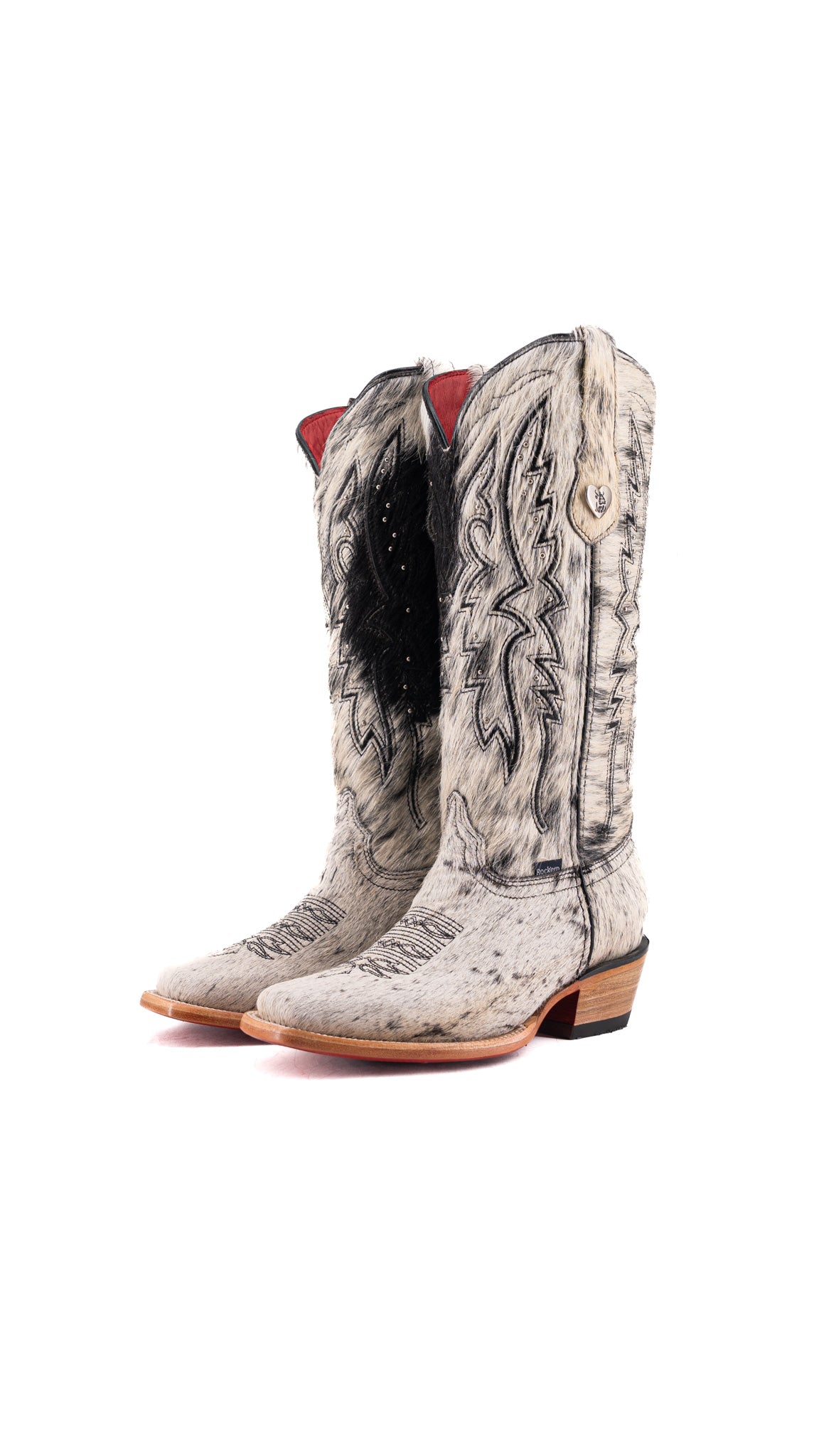 Alexa Cowhide Red Bottom Frontier Toe Cowgirl Boot Size 7.5 Box AW32