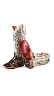 Alexa Cowhide Red Bottom Frontier Toe Cowgirl Boot Size 8 Box AW35