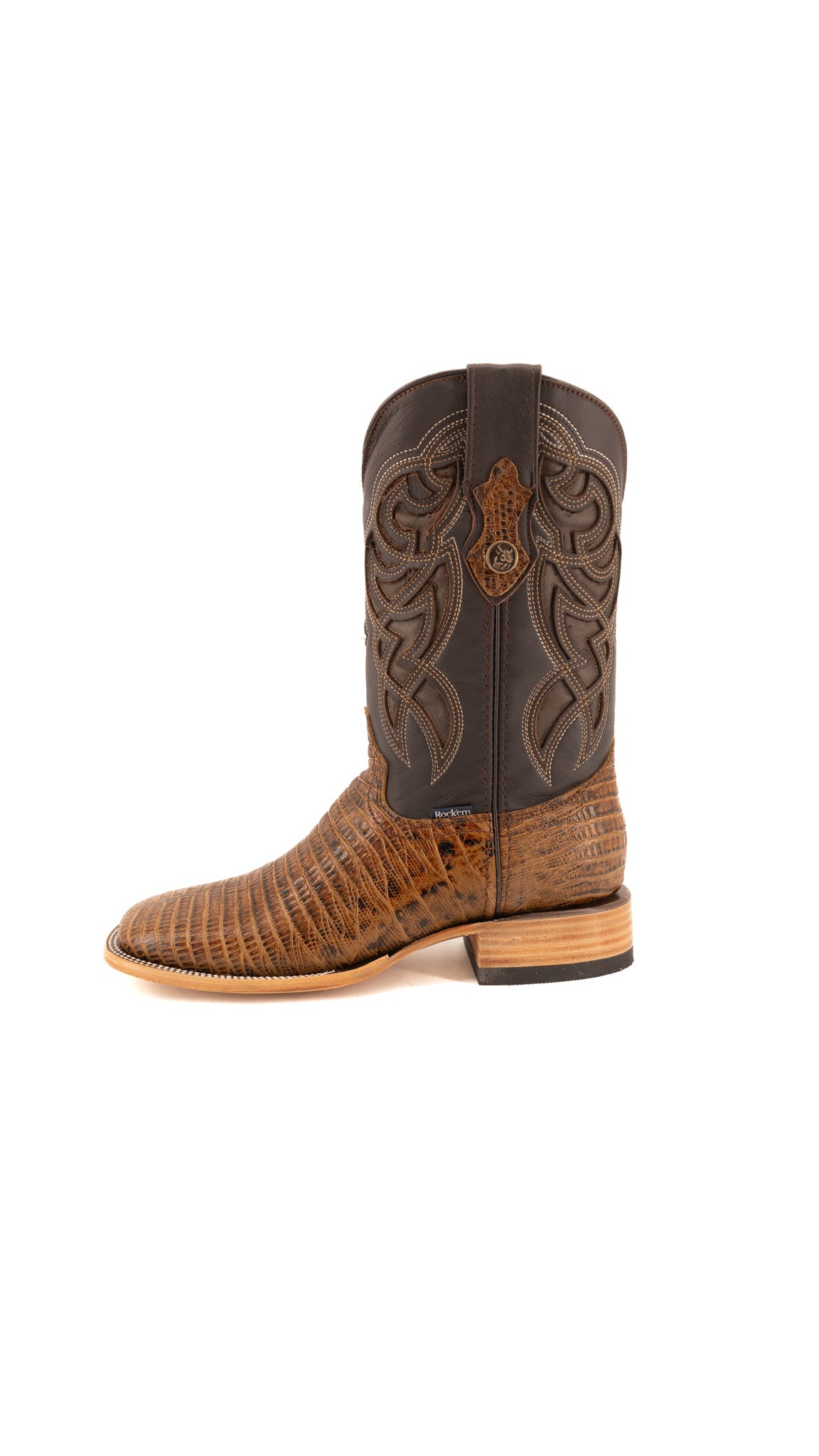 Lizard Square Toe Cowboy Boot