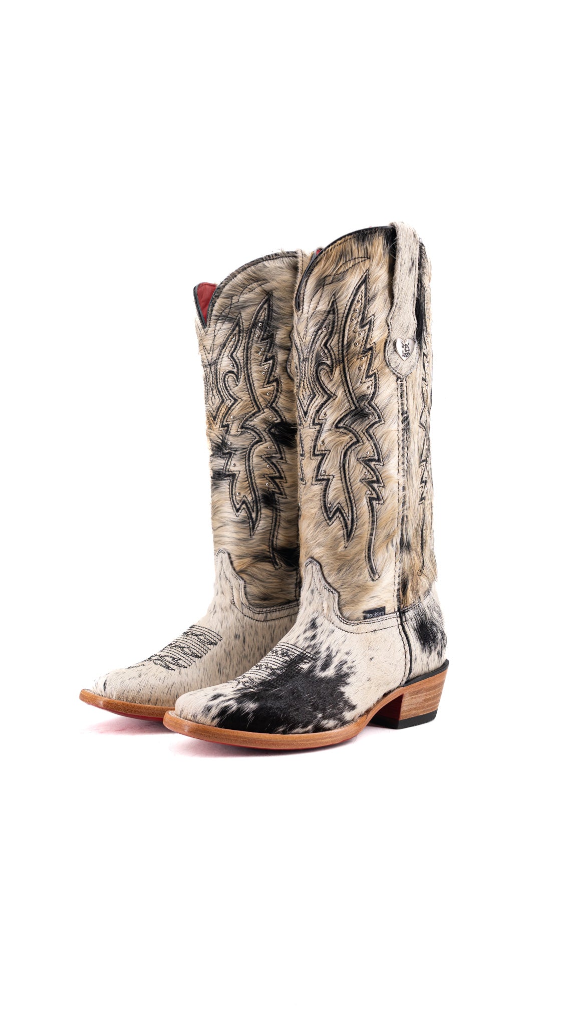 Alexa Cowhide Red Bottom Frontier Toe Cowgirl Boot Size 8 Box AW37