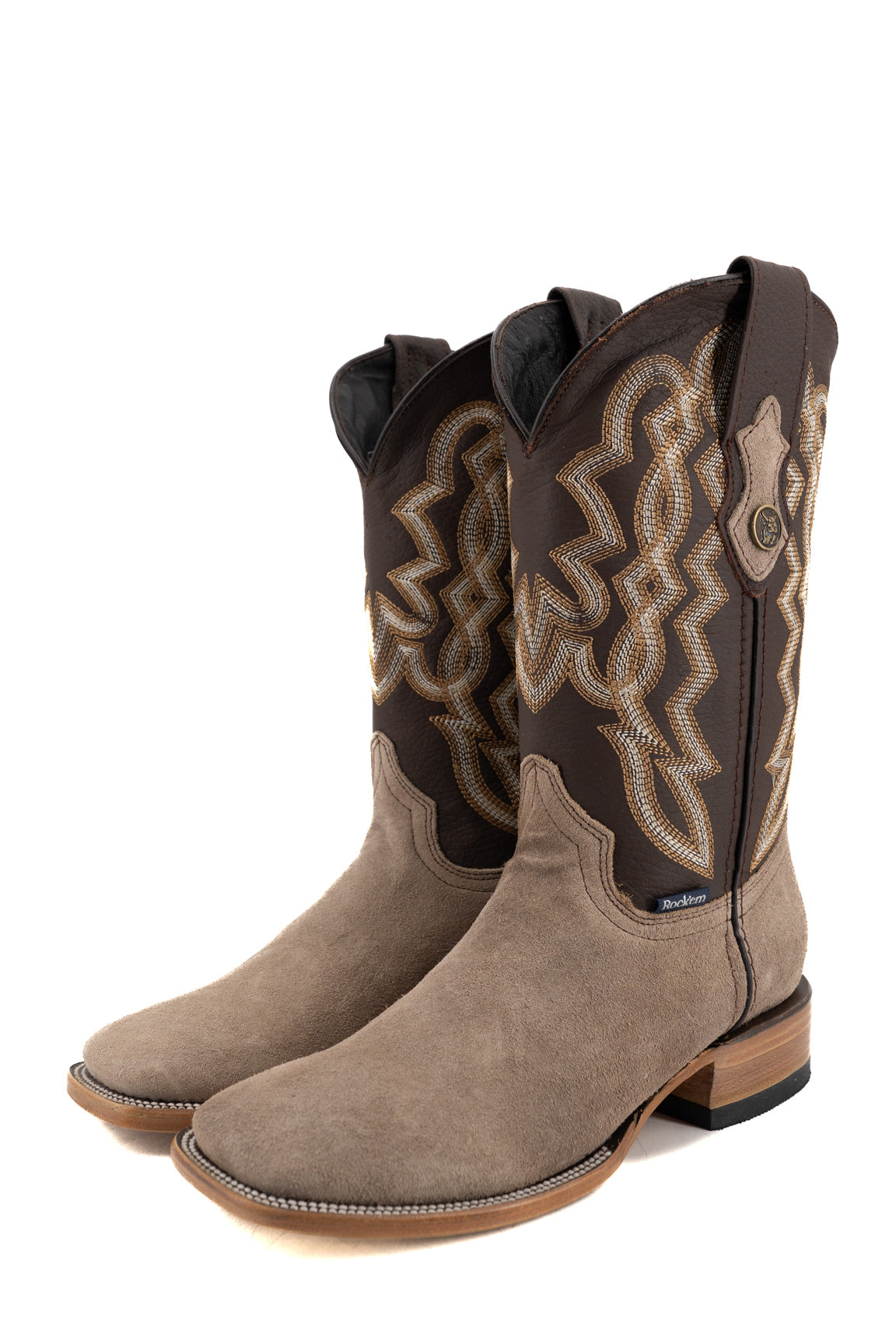 Luke Suede Square Toe Cowboy Boot