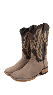 Luke Suede Square Toe Cowboy Boot