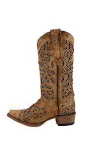 Abigail Old Crazy Snip Toe Cowgirl Boot