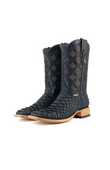 Bradley Shelby Matte Python Square Toe Cowboy Boot