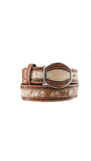 Cowhide Laser Cut Cowboy Belt