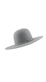 Rock'em 8X Platinum Grizzly Fur Open Crown Felt Cowboy Hat