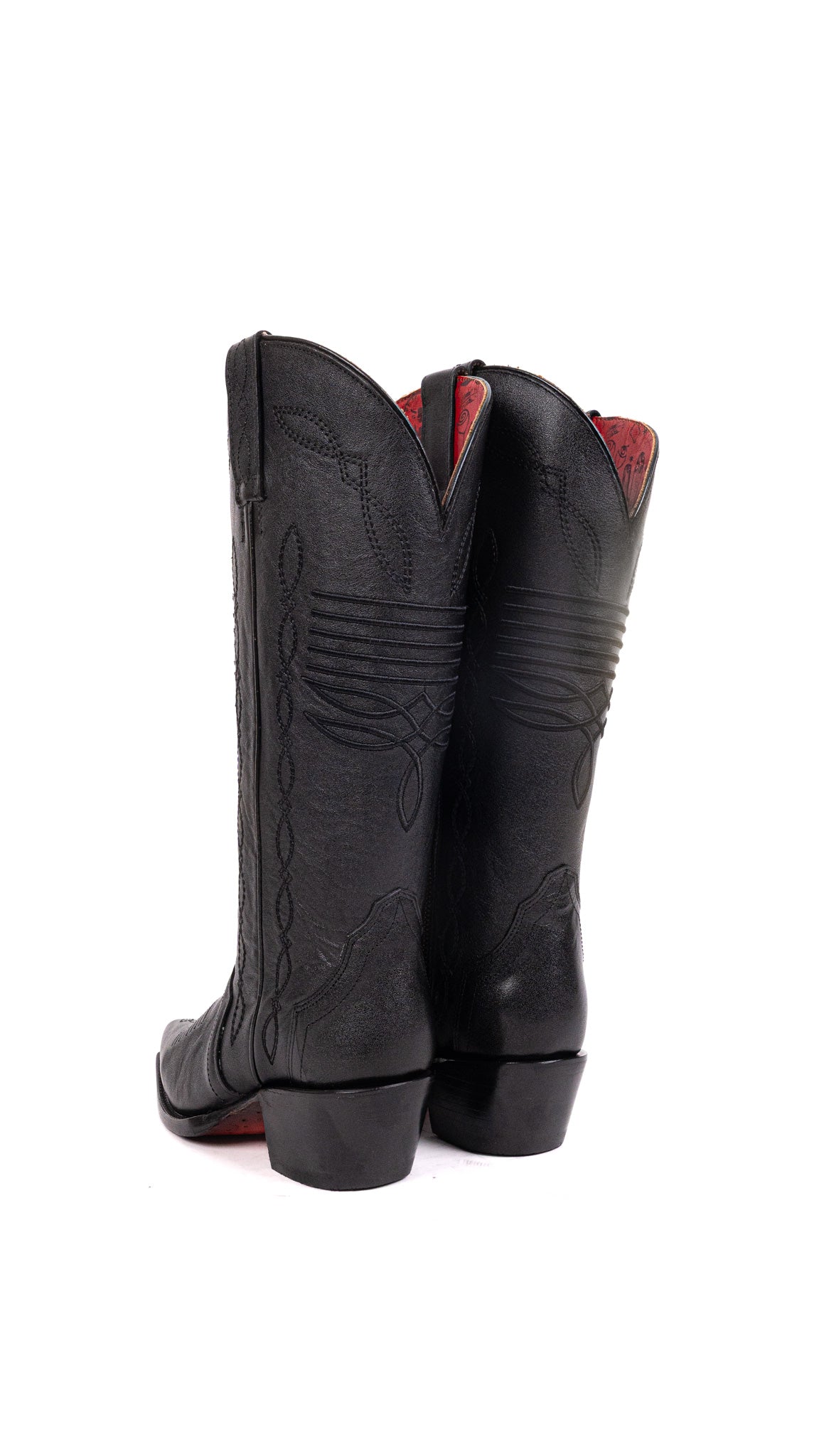 Dalia Midi Red Bottom Wide Calf Snip Toe Cowgirl Boot