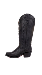 Dalia Midi Red Bottom Wide Calf Snip Toe Cowgirl Boot