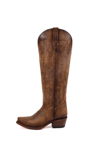 Scarlett Tall Wide Calf Snip Toe Cowgirl Boot