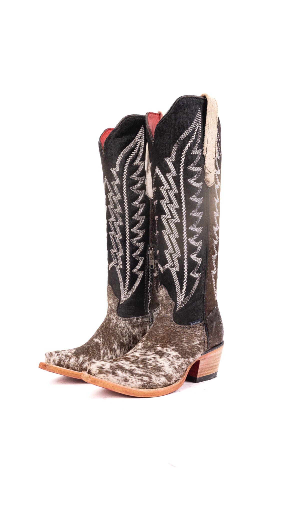 Charlotte Tall Red Bottom Cowhide Snip Toe Cowgirl Boot Size 5 Box WW2