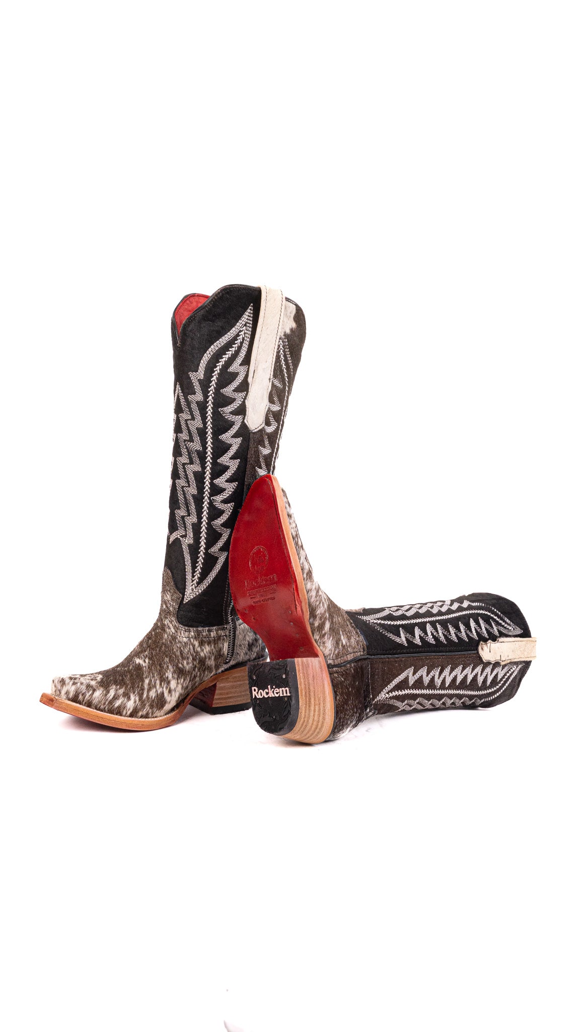 Charlotte Tall Red Bottom Cowhide Snip Toe Cowgirl Boot Size 5 Box WW2