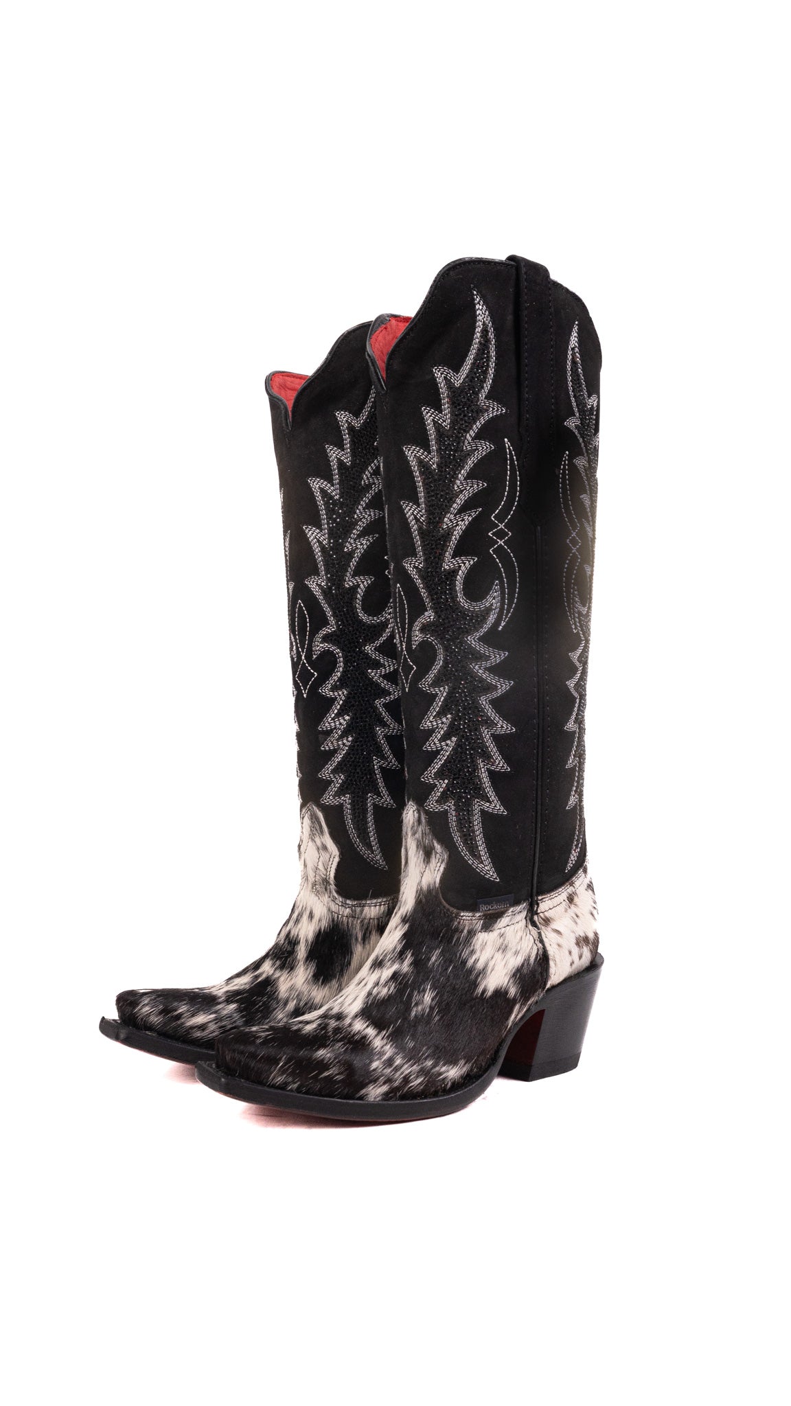 Marisol Tall Red Bottom Cowhide Snip Toe Cowgirl Boot 5 Box WW4