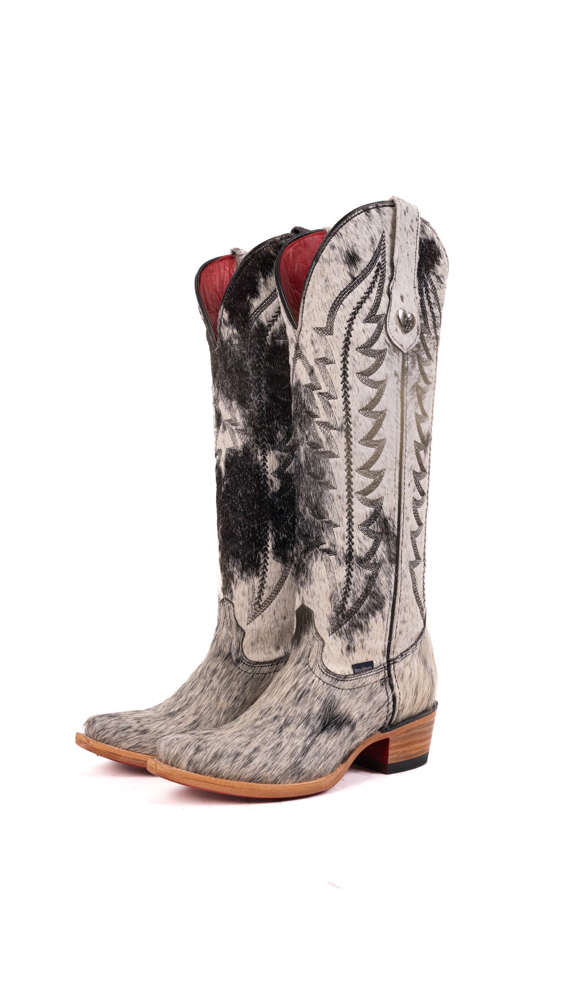 Charlotte Tall Red Bottom Cowhide Snip Toe Cowgirl Boot Size 5 Box WW6