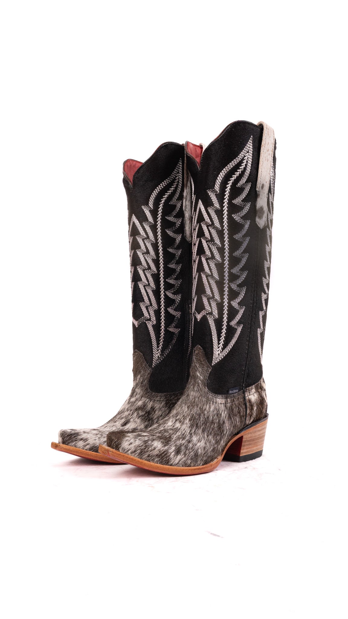 Charlotte Tall Red Bottom Cowhide Snip Toe Cowgirl Boot Size 5 Box WW8