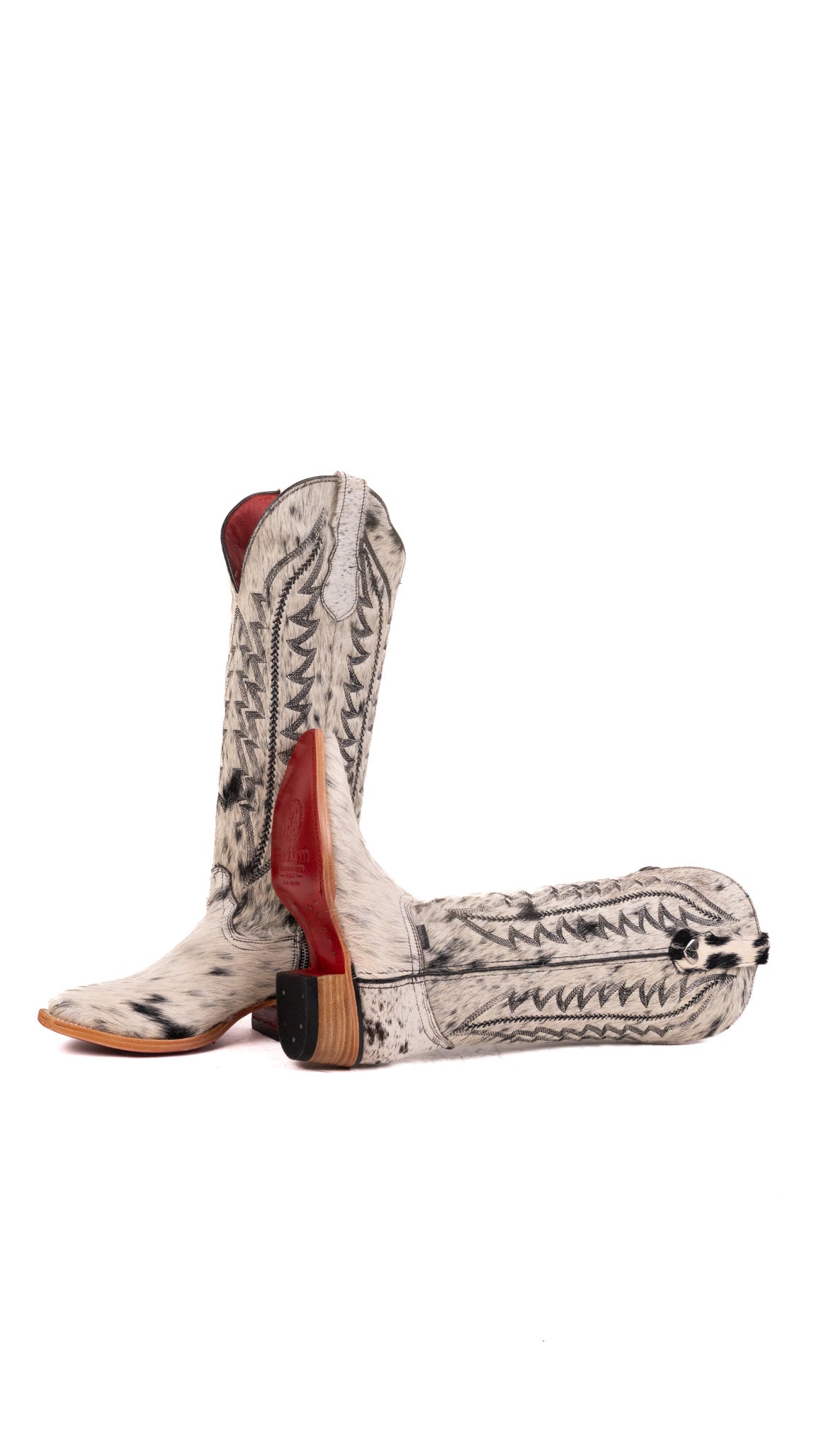 Charlotte Tall Red Bottom Cowhide Snip Toe Cowgirl Boot Size 6 Box WW11