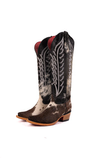 Charlotte Tall Red Bottom Cowhide Snip Toe Cowgirl Boot Size 6 Box WW12