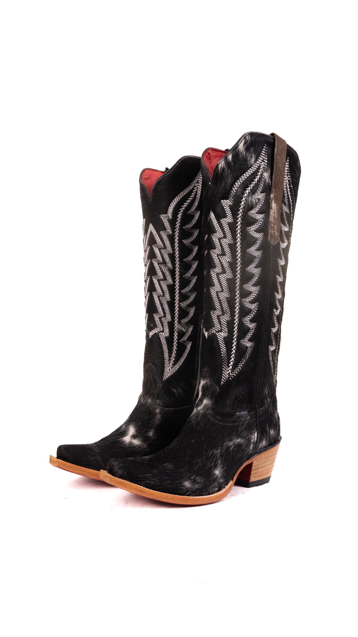 Charlotte Tall Red Bottom Cowhide Snip Toe Cowgirl Boot Size 6.5 Box WW15