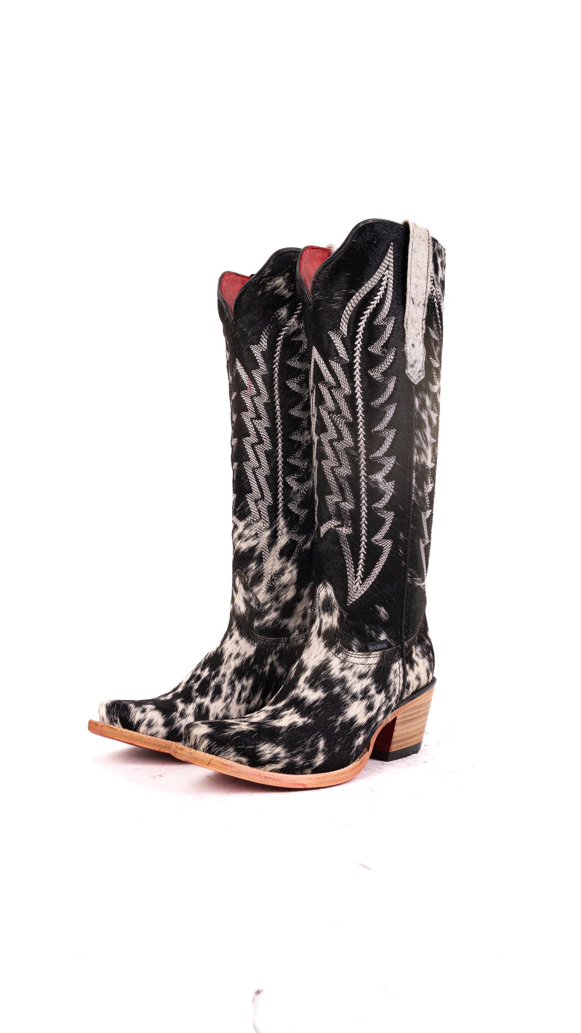 Charlotte Tall Red Bottom Cowhide Snip Toe Cowgirl Boot Size 7 Box WW18