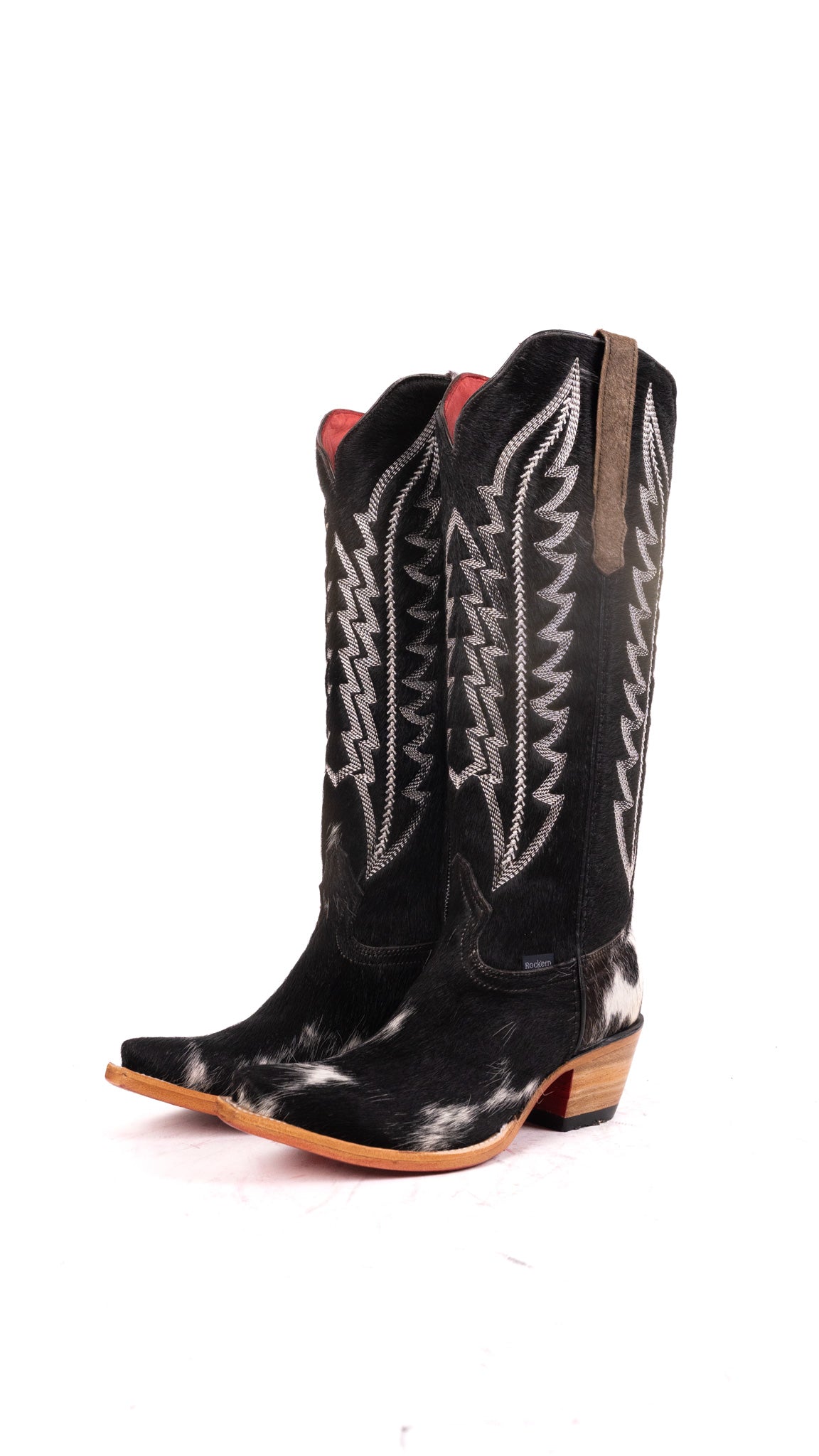 Charlotte Tall Red Bottom Cowhide Snip Toe Cowgirl Boot Size 7 Box WW21