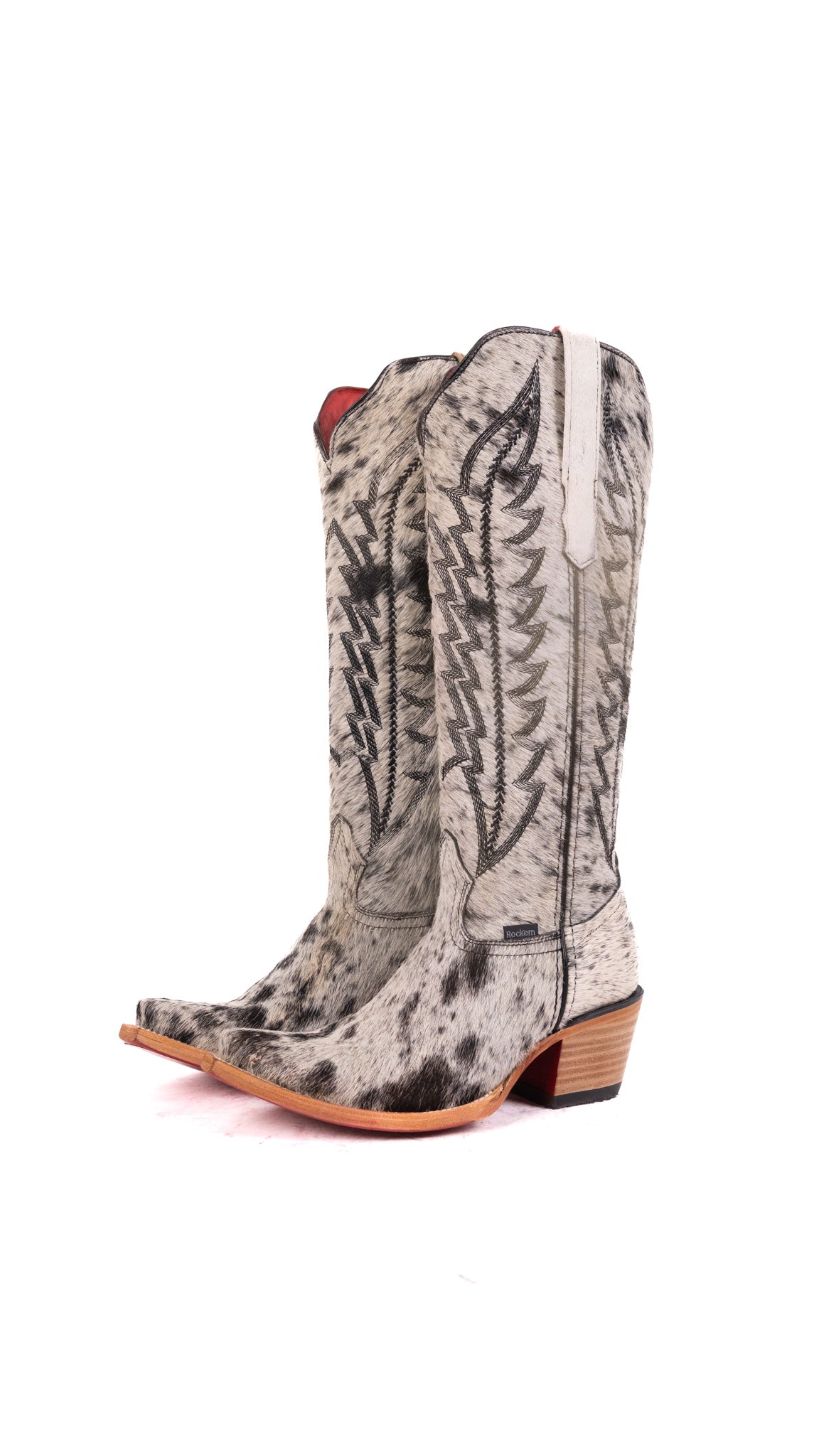 Charlotte Tall Red Bottom Cowhide Snip Toe Cowgirl Boot Size 7.5 Box WW25