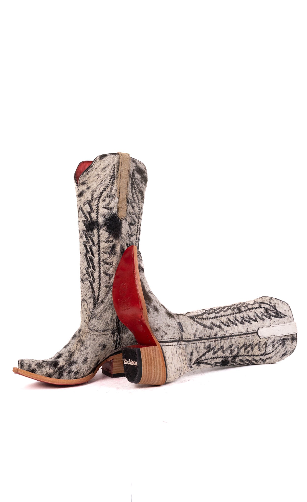 Charlotte Tall Red Bottom Cowhide Snip Toe Cowgirl Boot Size 7.5 Box WW25