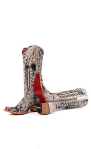 Charlotte Tall Red Bottom Cowhide Snip Toe Cowgirl Boot Size 7.5 Box WW25