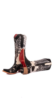 Charlotte Tall Red Bottom Cowhide Snip Toe Cowgirl Boot Size 8 Box WW26