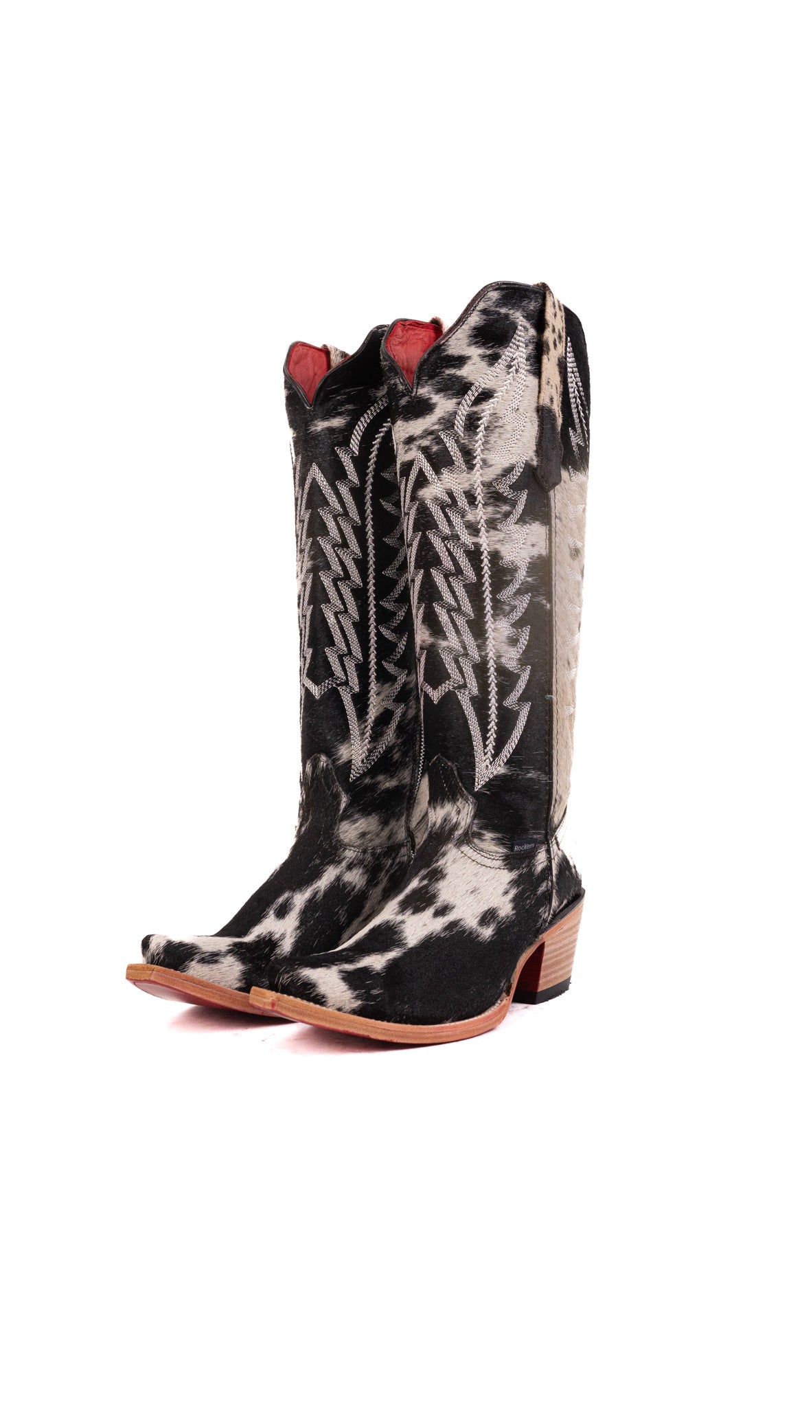 Charlotte Tall Red Bottom Cowhide Snip Toe Cowgirl Boot Size 8 Box WW28