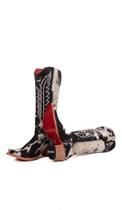 Charlotte Tall Red Bottom Cowhide Snip Toe Cowgirl Boot Size 8 Box WW28