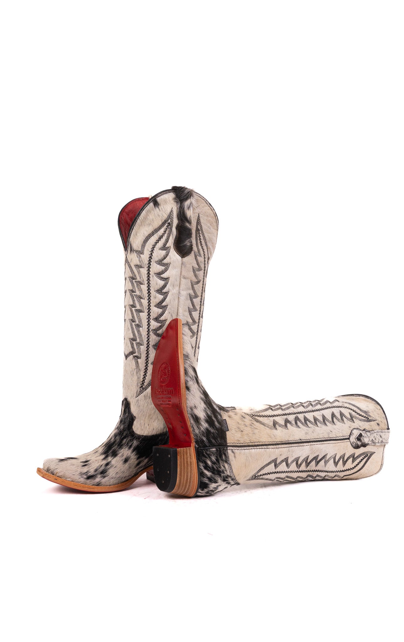 Charlotte Tall Red Bottom Cowhide Snip Toe Cowgirl Boot Size 8 Box WW30