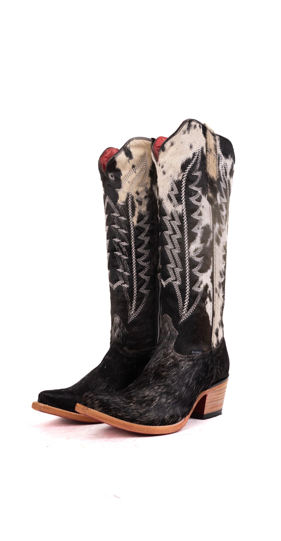 Charlotte Tall Red Bottom Cowhide Snip Toe Cowgirl Boot Size 8.5 Box WW32