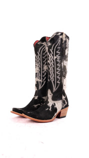 Charlotte Tall Red Bottom Cowhide Snip Toe Cowgirl Boot Size 8.5 Box WW34
