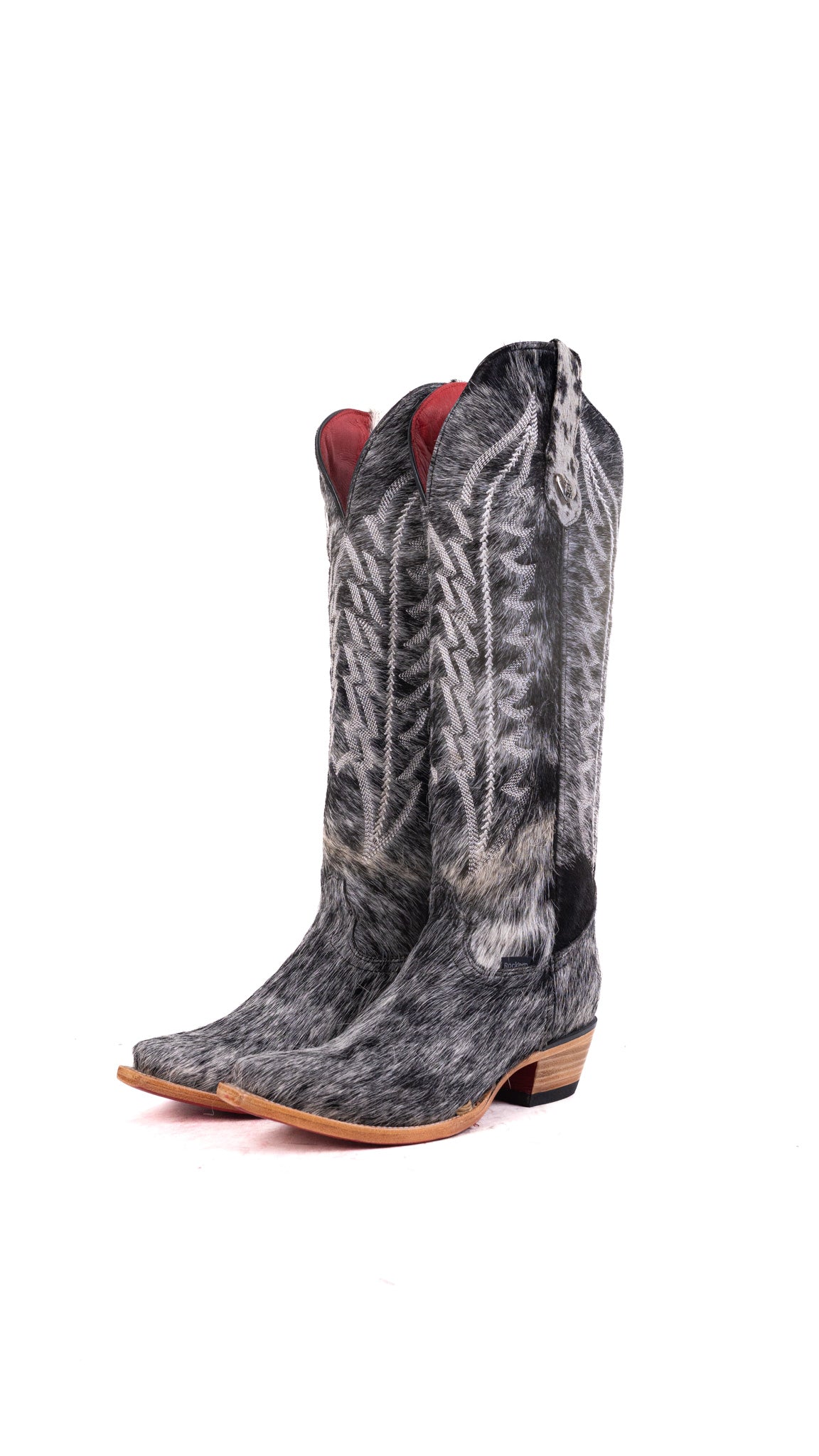 Charlotte Tall Red Bottom Cowhide Snip Toe Cowgirl Boot Size 8.5 Box WW35