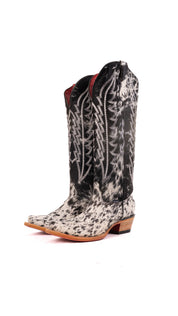 Charlotte Tall Red Bottom Cowhide Snip Toe Cowgirl Boot Size 8.5 Box WW36