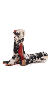 Charlotte Tall Red Bottom Cowhide Snip Toe Cowgirl Boot Size 8.5 Box WW39