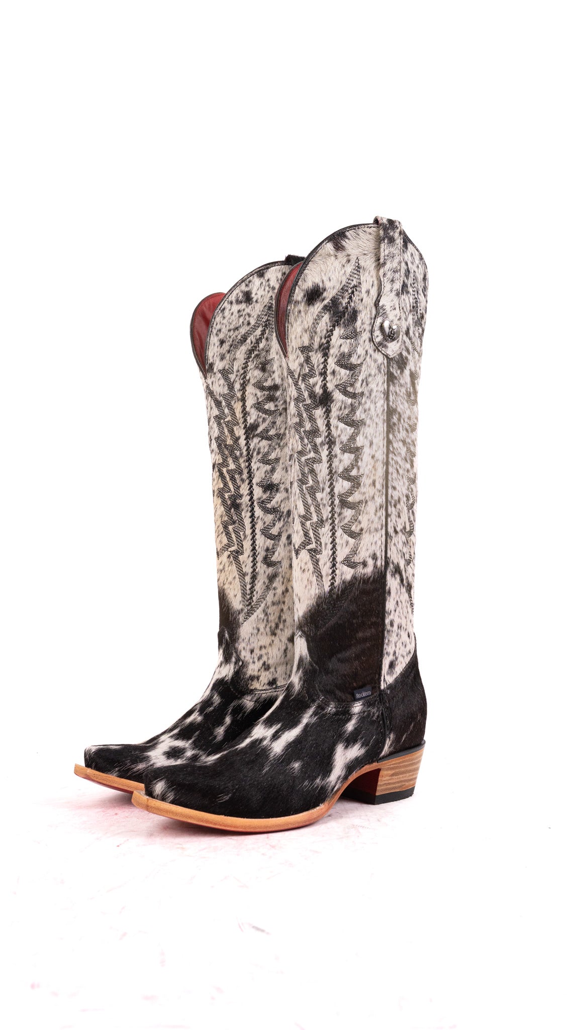 Charlotte Tall Red Bottom Cowhide Snip Toe Cowgirl Boot Size 9 Box WW42