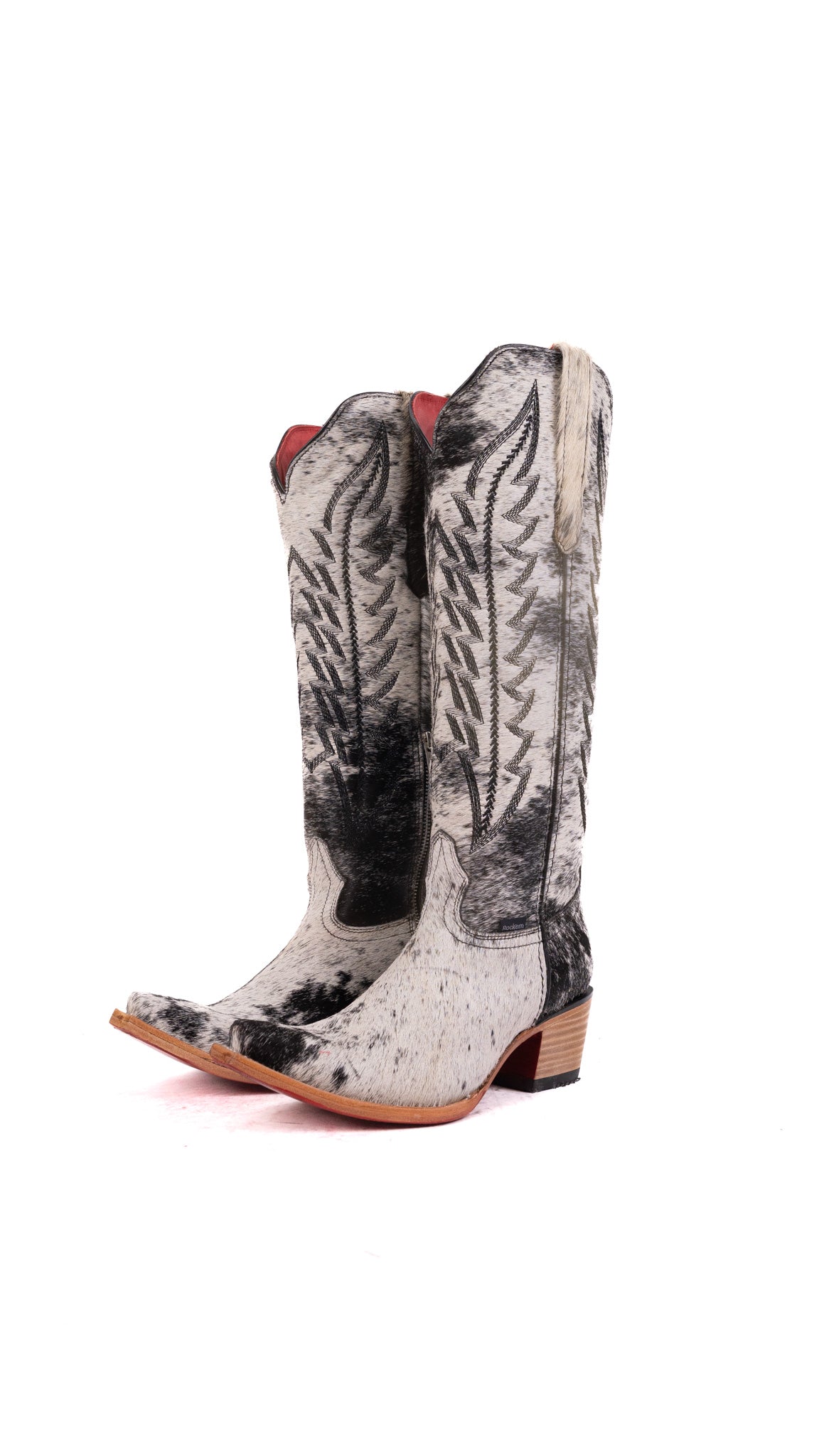 Charlotte Tall Red Bottom Cowhide Snip Toe Cowgirl Boot Size 9 Box WW43