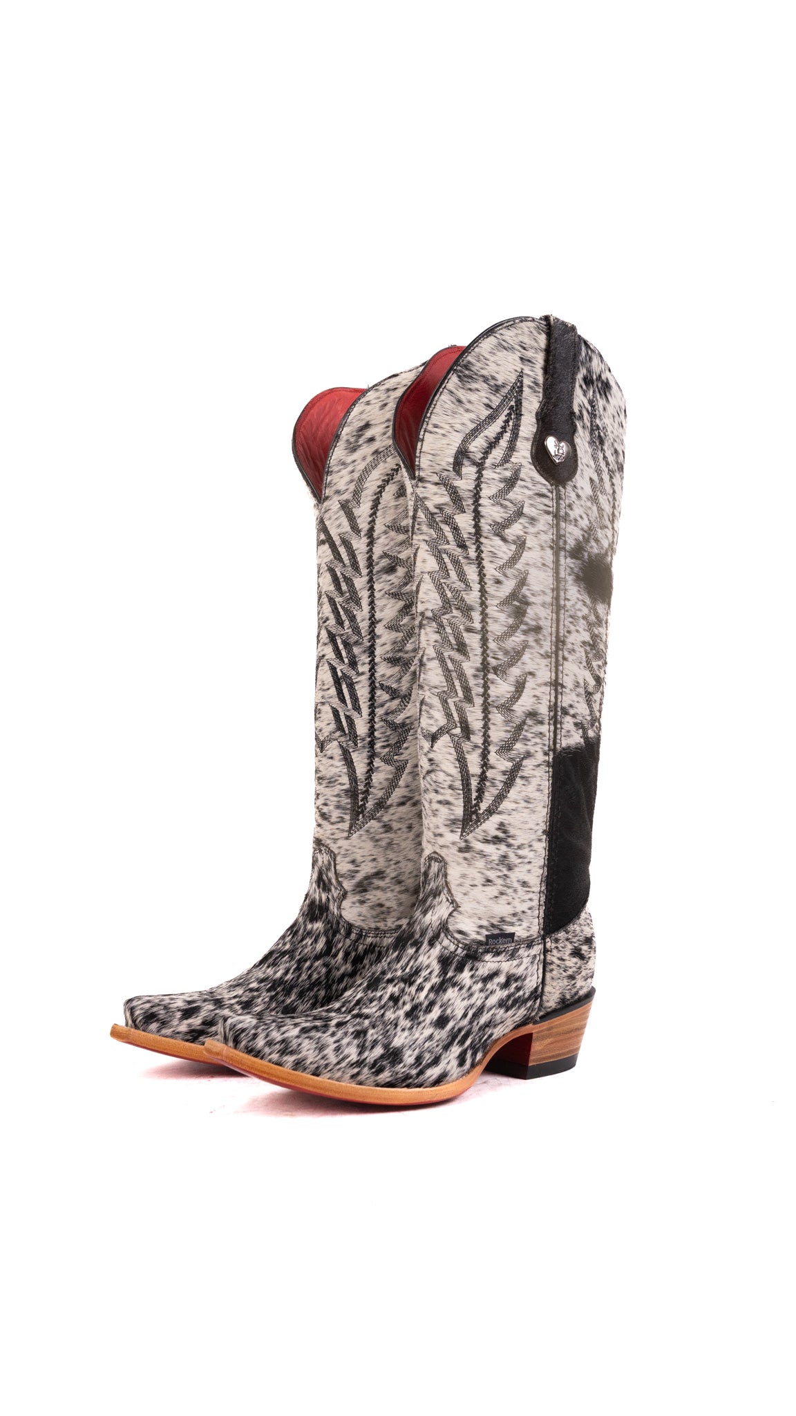 Charlotte Tall Red Bottom Cowhide Snip Toe Cowgirl Boot Size 9 Box WW45