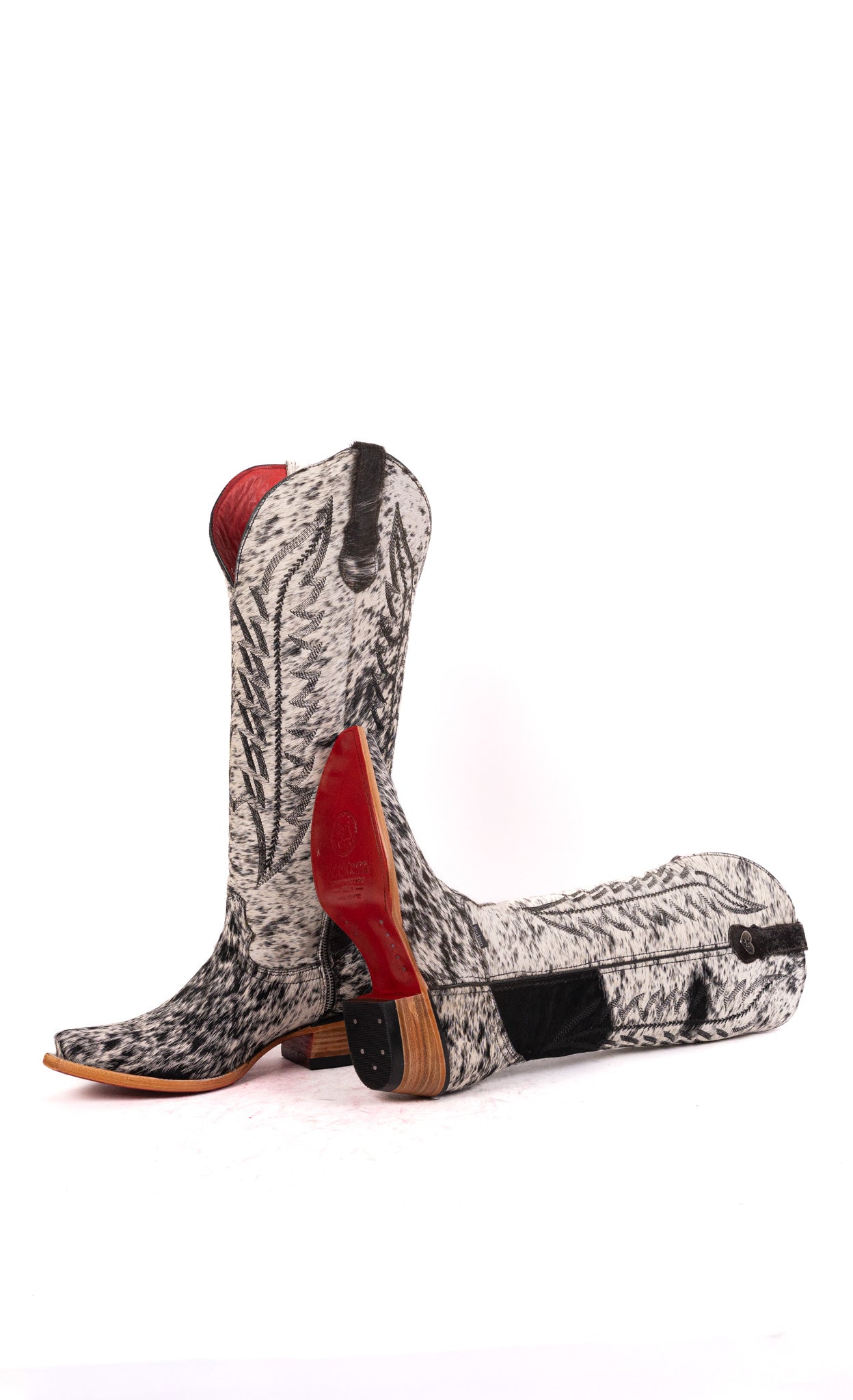 Charlotte Tall Red Bottom Cowhide Snip Toe Cowgirl Boot Size 9 Box WW45